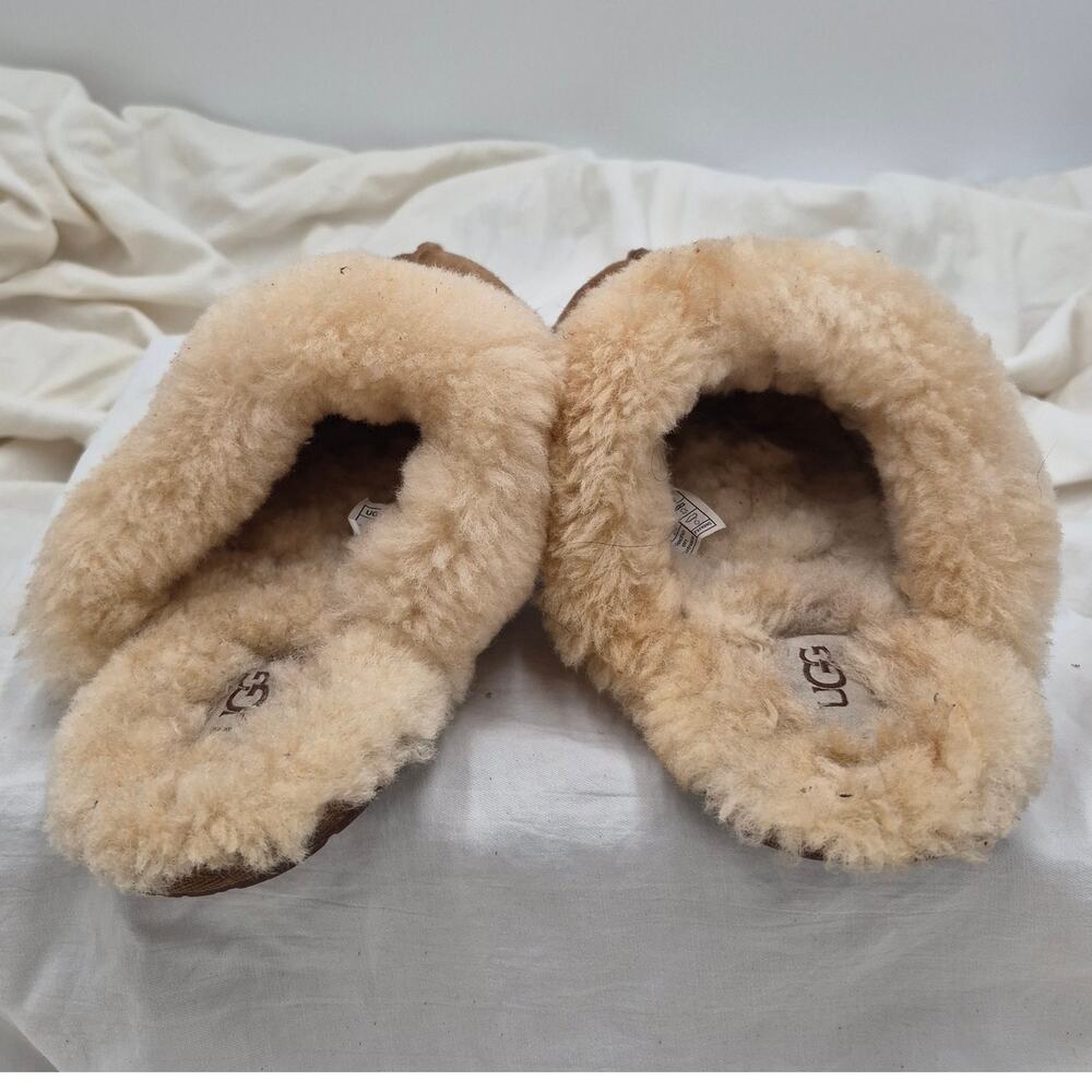 UGG Scuffette II Shearling slippers clog mules chestnut Women's size 8
